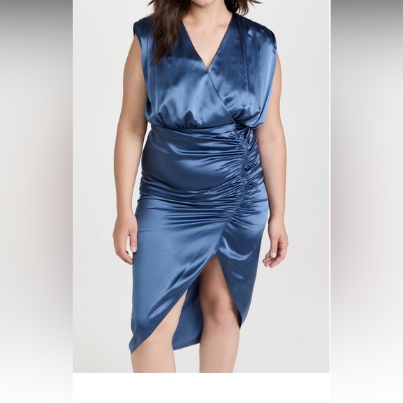 🔴 SOLD Veronica Beard Steel Blue Silk Dress - Picture 5 of 14